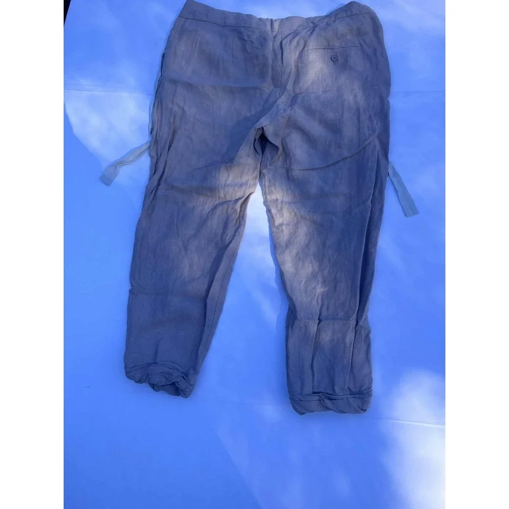 Wilfred Aritzia Linen‎ Blend Pants Women's Size 4 Taupe Drawstring Casual